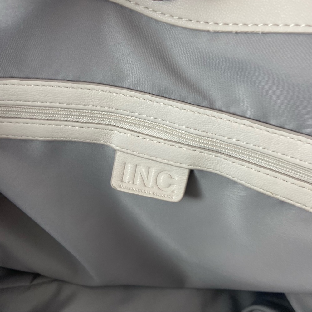 I.N.C. International Concepts Andria Quilted Extra Large Tote Bone NWT - Picture 9 of 13